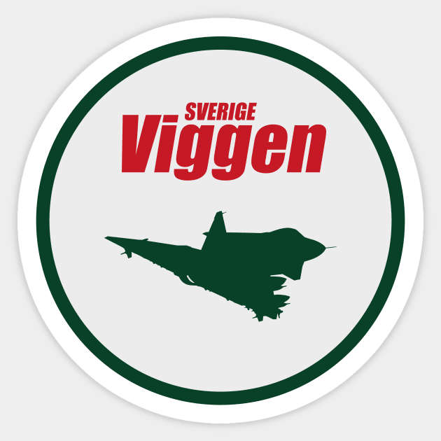 Viggen Sticker by Tailgunnerstudios